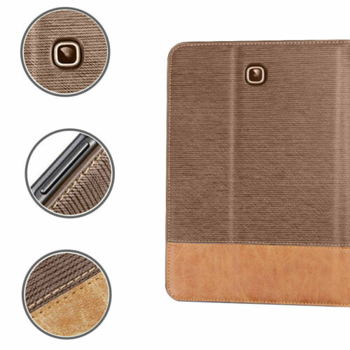 Folio Flip Stand Leather Case For Samsung Galaxy Tab E 9.6"/Tab E 8.0" Tablet - Picture 4 of 36