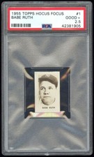 1955 Topps Hocus Focus #1 Babe Ruth PSA 2.5 - Well developed - Premier scarcity!