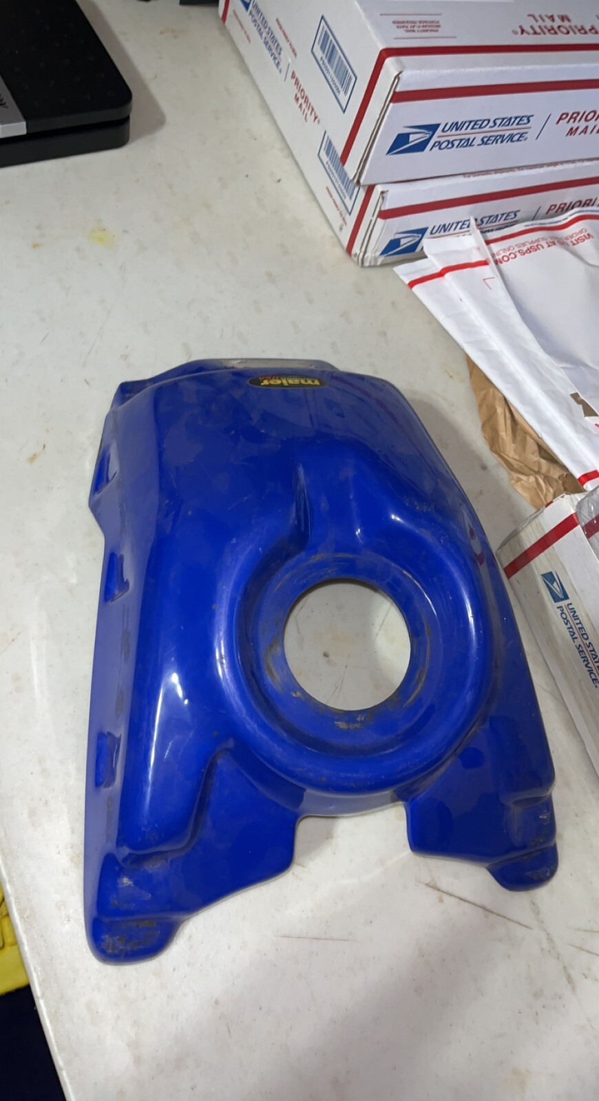 HONDA TRX250R TRX 250R FUEL TANK GAS COVER OEM ENGINE BLue MAIER 88 89