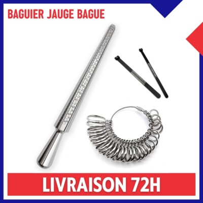 Baxcdyswe 4 Pièces Baguier Mesure Doigt Français, Mesure Bague Doigt Pour Mesurer Les Diamètres