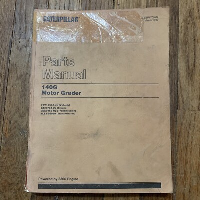 CAT Caterpillar 140G Motor Grader Parts Manual Book 72V series spare catalog J