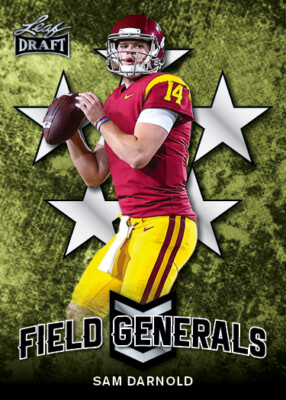 25 ct lot Sam Darnold 2018 Leaf Draft Football Field Generals Insert Rookies RCs