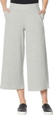 DG2 Diane Gilman DG Downtime Textured Knit Cropped Pant GRAY S NEW 161