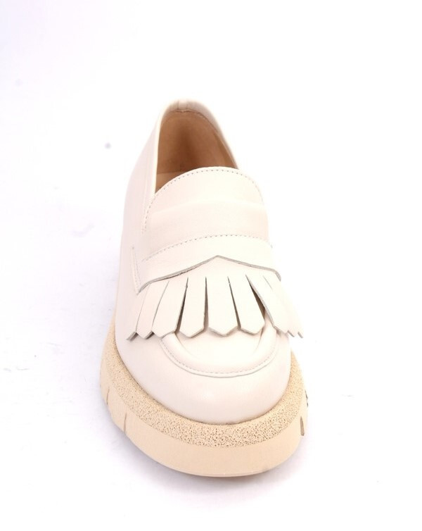 靴 Luca Grossi Tassel Loafers White Fringe Luca Grossi 835a Beige Leather Platform Loafer Comfort Shoes