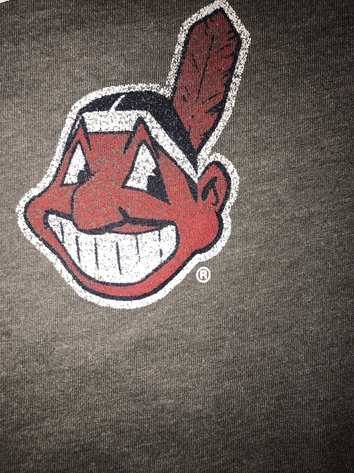 Cleveland Indians T Shirt Chief Wahoo Vintage Majestic Small Grey Blue Rare Ebay