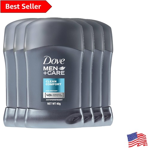 Premium 48-Hour Men's Antiperspirant Deodorant Stick: Clean Comfort, Pack of 6
