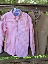 SALE on Saddlebred Vintage + FREE Chaps Ralph Lauren Dress Casual Shirt Men Sz L