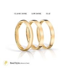 10K Yellow Gold Plated 2mm 3mm 4mm 5mm 6mm Comfort Fit Men Women Wedding Band