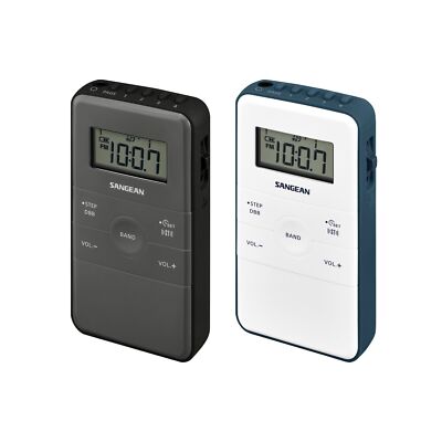Sangean DR-140 Taschenradio – AM/FM, Mit Kopfhörern, USB-Aufladung & 40 Senderspeichern, Schwarz
