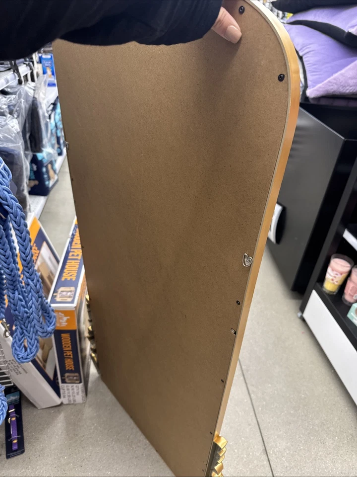 Espejo de piso dorado ornamentado Foto 4 de 4