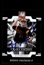 Signed Baseball Card Auto Brooks Pounders 2009 Donruss Elite #19