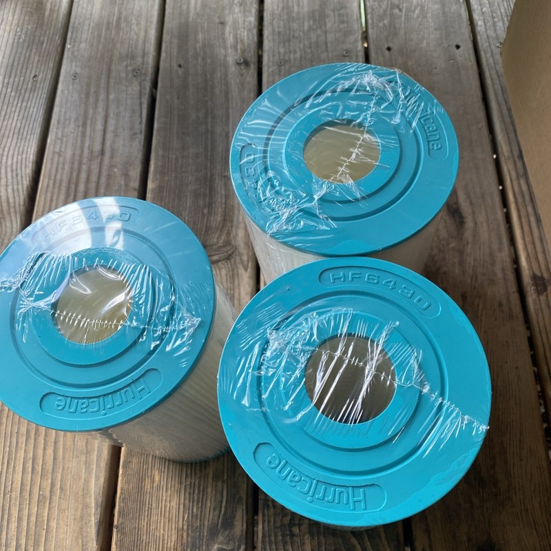 Hot Springs Spa HF-6430-01 Hot Tub Filters 3 Pack New In Box Plus 2 Screw Caps
