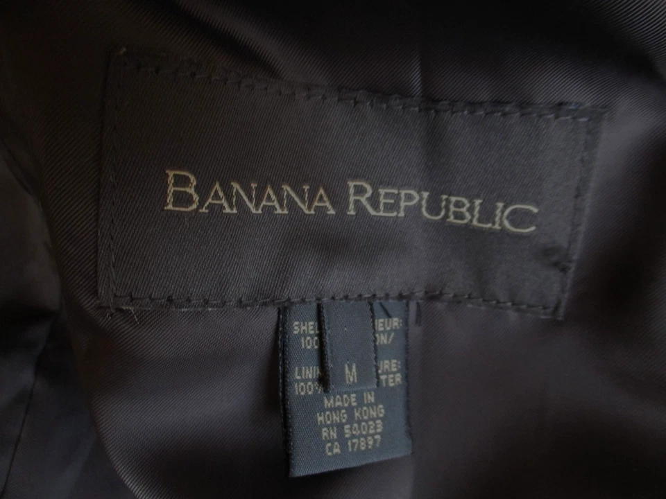 Banana Republic Men's Coat Medium Black 100% Cotton Velvet - Image 3 of 4