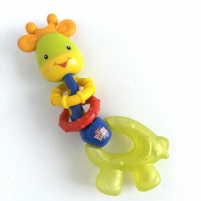 Rare Bright Starts Giraffe Water Ring Teether Rattle HTF Baby Toy