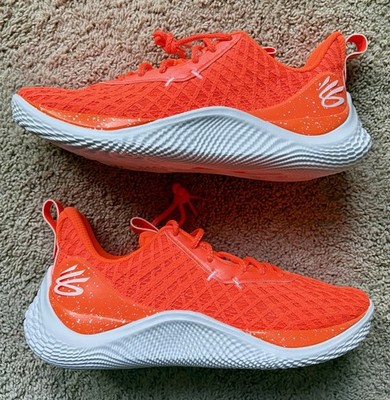 Under Armour Curry Flow 10 Team Shoes Bright Orange Bang (12) 3026624-800