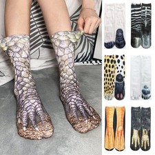 3D Printed Animal Socks for Adults Casual Wear One Size Fits Most Polyester