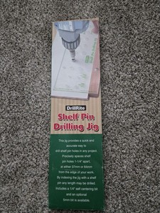 Drillrite Shelf Pin Drilling Jig with 1/4 Self Centering Bit
