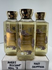 Bath  Body Works Snowflakes  Cashmere 3 PACK Body Wash 10oz.