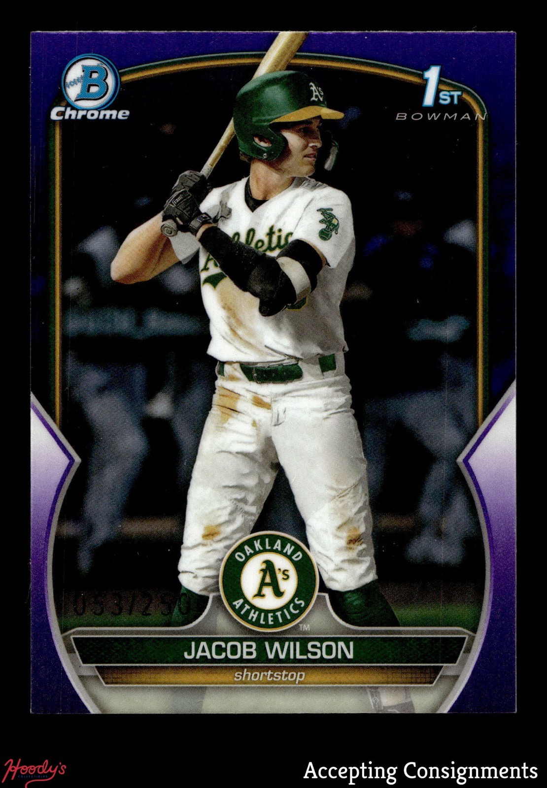 2023 Bowman Chrome Draft Purple Refractor #BDC121 Jacob Wilson 53/250 ROOKIE 1st