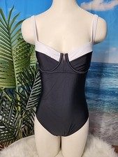 NWT Cupshe Womens One Piece Swimsuit Size MEDIUM Black, WHITE, Underwire