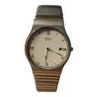 Vintage Seiko Quartz 5Y39-8020 Roman Dial Date Watch Japan Two Tone