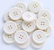 1 Inch (25mm) Round 4 Holes Buttons for Sewing Flatback Beige Color Button DI...