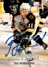 P.J. 'Per' Axelsson - Signed 2003-04 In The Game Action Card #79