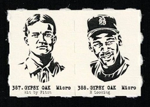 LUTHER "DUMMY" TAYLOR - MICHAEL JORDAN Uncut 2-Card Panels Baseball Stamp Card
