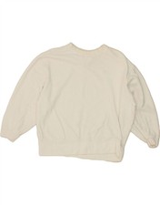 ADIDAS Womens Oversized Graphic Sweatshirt Jumper UK 8 Small White Cotton CC19