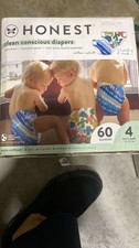 New 60Honest Clean Conscious Baby Diapers Plant-Based Cactus Tie-Dye size 4