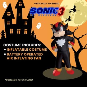 Sonic Movie 3 Shadow Inflatable Child Costume | One Size Fits Most