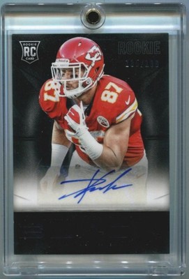 2013 Panini Black #186 Travis Kelce Rookie Auto 135/199 Kansas City Chiefs