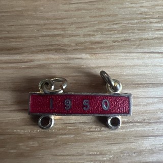 1950 Speedway Year Bar Red Badge Gilt