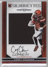 2016 Panini Preferred Rookie Silhouettes 8/149 Corey Coleman #65 Auto g0n