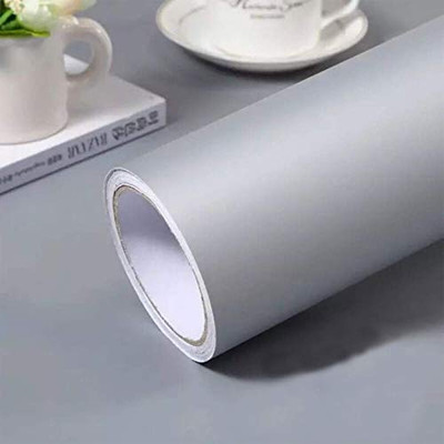  Gray Self-Adhesive Wallpaper SelfA-dhesive Film Stick Paper Easy to Apply 