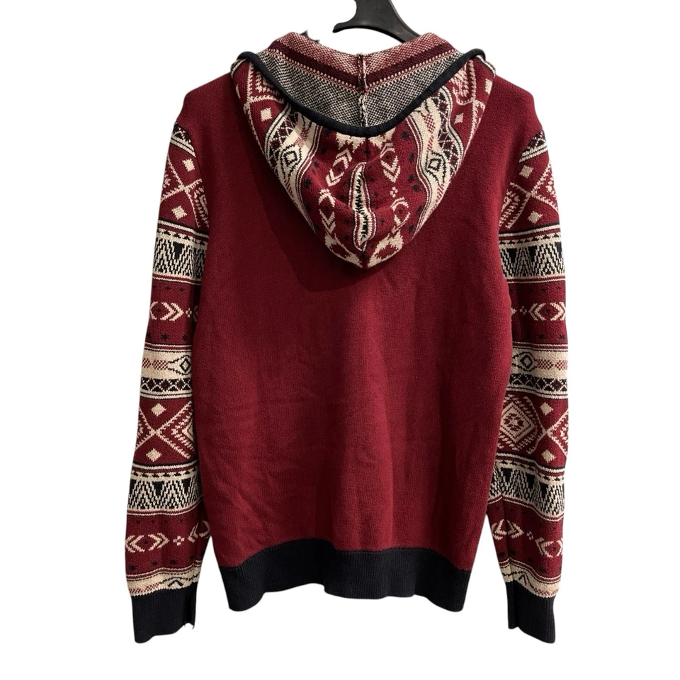 Sudadera con Capucha American Rag Para Hombres L Roja Azteca Estampado Suroeste Pullover Suéter Occidental Foto 2 de 4