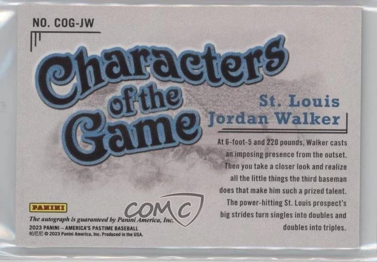 2023 Panini Chronicles Gold /25 Jordan Walker #COG-JW Rookie Auto RC - Image 2 of 2
