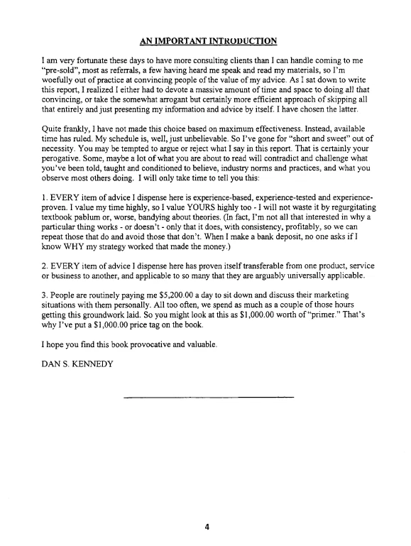 Dan Kennedy - THE BEST OF DAN KENNEDY Collection Of 15 Reports 205 Page Manual - Image 4 of 4