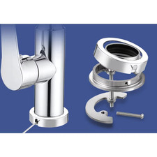 Stainless Steel Sink Mixer Clamp   Universal Faucet Mount Base for Kitchen/Bathr