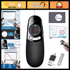 2-in-1 Laser Pointer Presentation Clicker with USB Drive for PowerPoint, Laptop