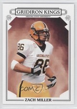 2007 Donruss Threads College Gridiron Kings Gold 27/100 Zach Miller #CGK-21 rf2