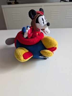 Disney Vintage 1997 Micky Maus Pilot  mit Flugzeug , Super Zustand, Plüsch