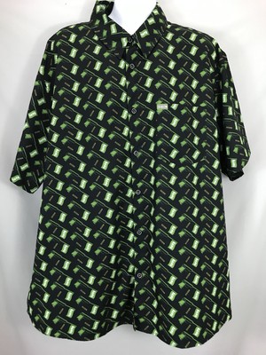 Dixxon Bang Bang Mens Size 3X Short Sleeve Button Up Shirt  Guns All over Print