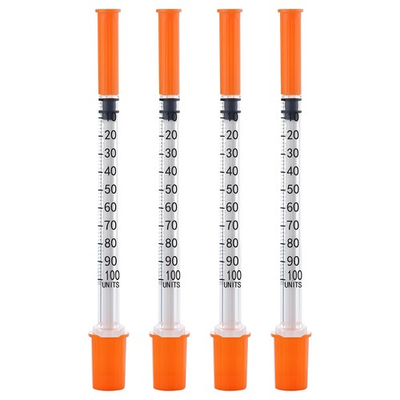 #ad 30G 1cc 1 2quot; Syringe Individual Package 100 Pack 1 2quot; orange $34.52