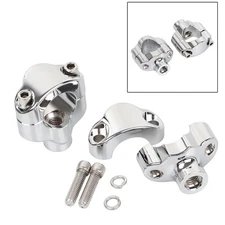 Motor 1.5" Tall Handlebar Riser Clamp 1.25" Bar For Harley Softail FXSTC 2006-UP