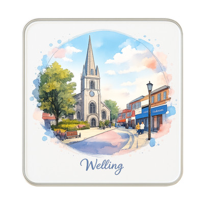 Welling, England UK Kühlschrankmagnet: Niedliches handgefertigtes Reise-Souvenir-Geschenk