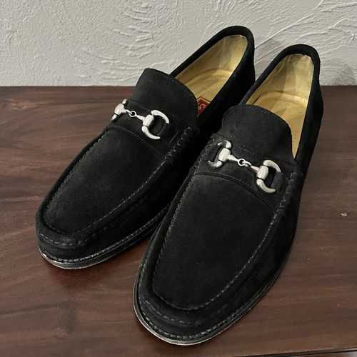 Cole Haan schwarz Leder Wildleder Halbschuhe Silber Pferd Gebiss Schuhe Herren Größe 12 M