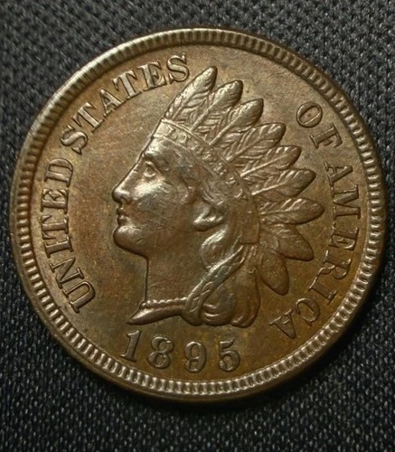 Choice Uncirculated 1895 Indian Head Cent  superb strike