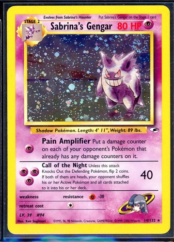 Pokemon Cards - Sabrina's Gengar 14/132 - Gym Heroes - H.Played