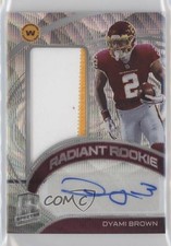2021 Panini Spectra Wave Prizm 18/25 Dyami Brown #RRS-DB Patch Auto 0s9t